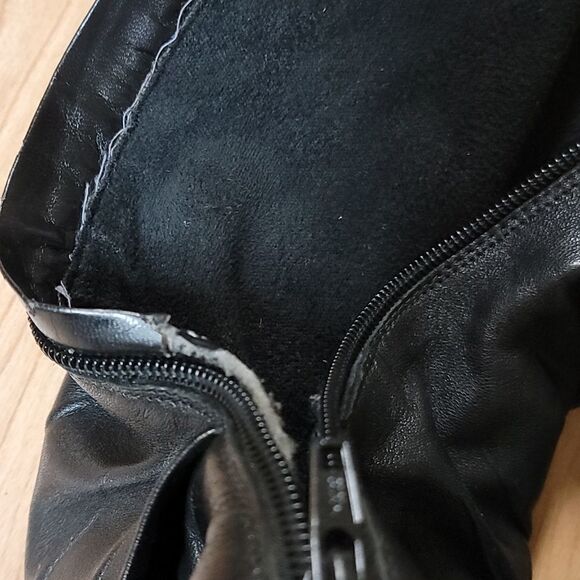 ALDO BLACK SLOUCH HIGH HEEL BOOTS, SIZE 40 (8.5) - Picture 13 of 15